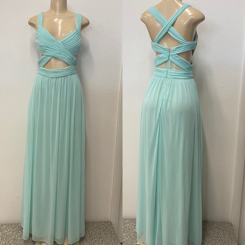 Betsy & Adam Seafoam green prom dress - Picture 1 of 7